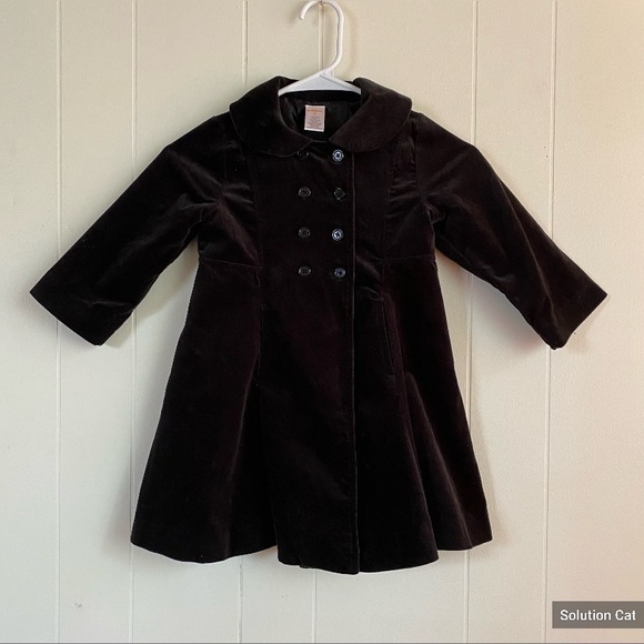 Gymboree | Jackets & Coats | Black Velvet Girls Dress Coat Size 3t |  Poshmark